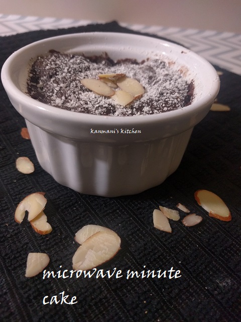 Microwave Minute cake